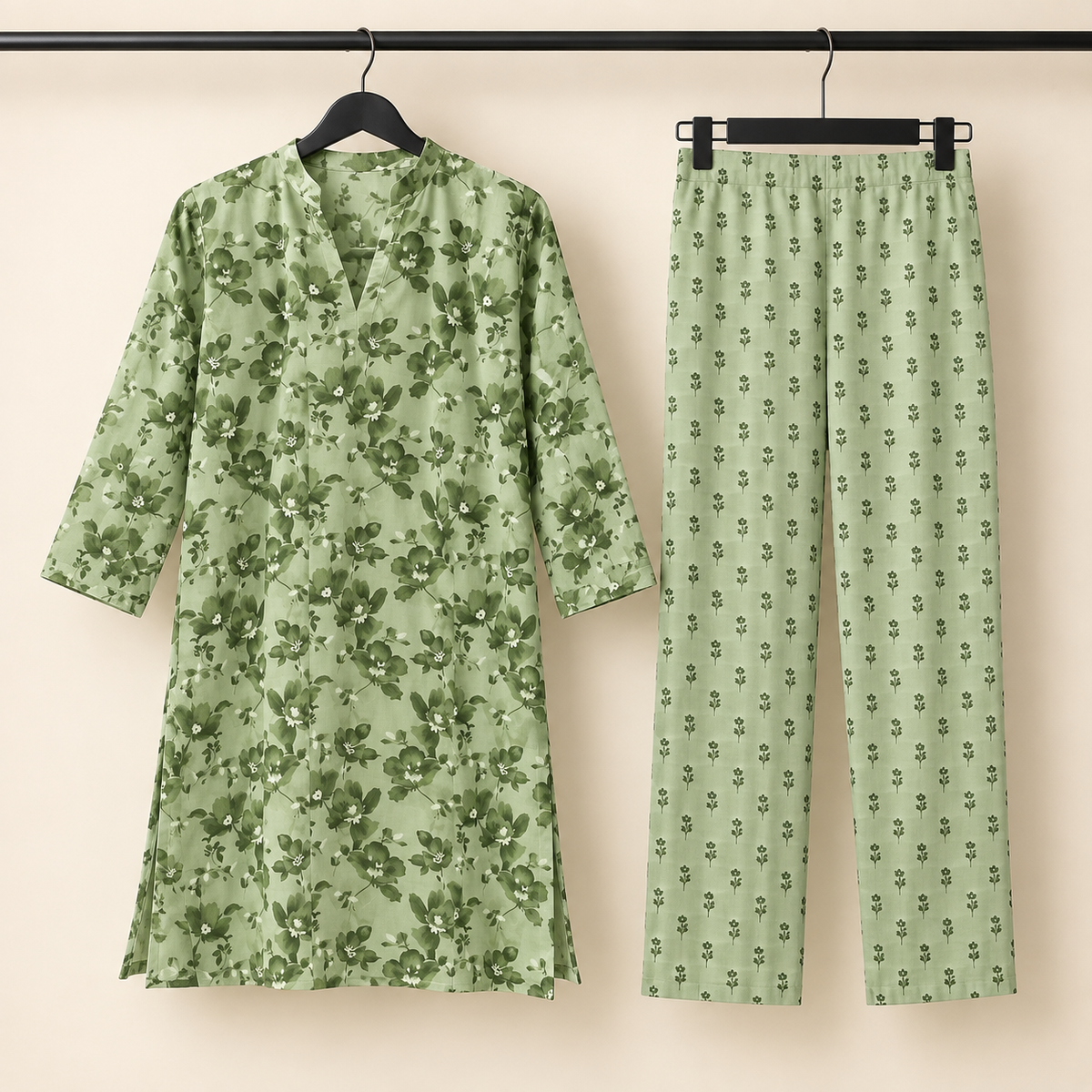Mint Meadow Floral Two-Piece Co-Ord Set